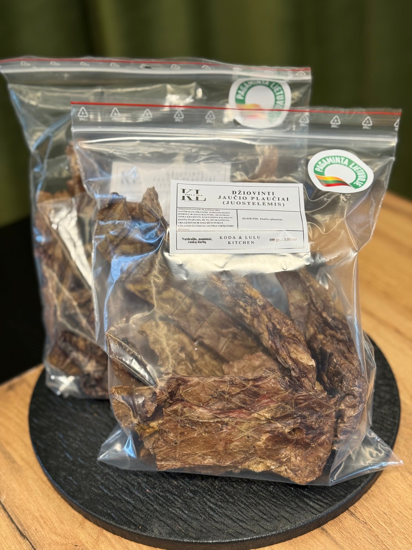 Džiovinti jaučio plaučiai (Juostelėmis)