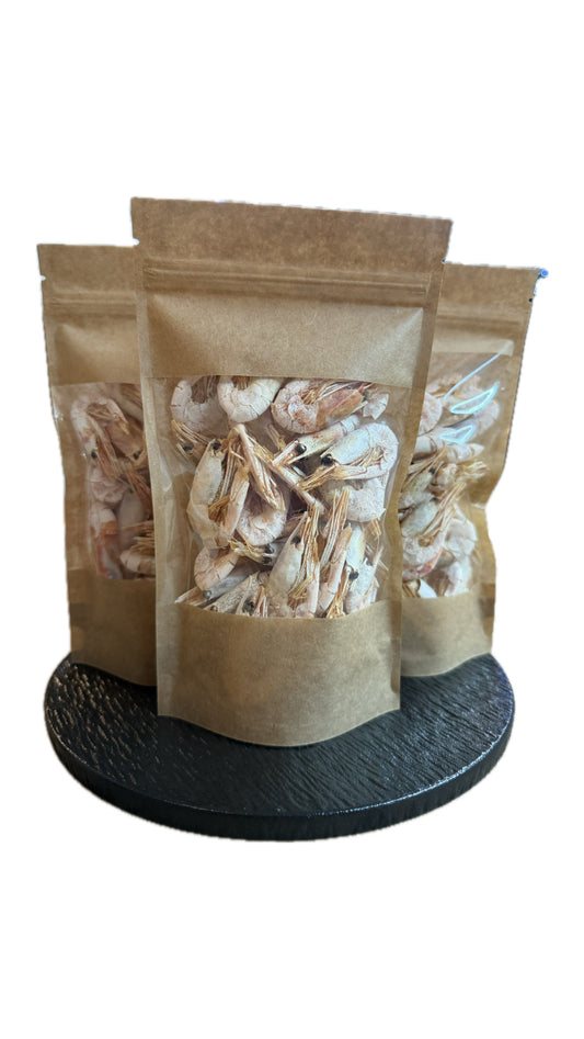 Džiovintos krevetės su kiautu