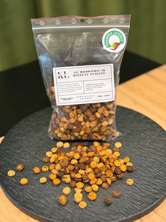 Su morkomis ir riešutų sviestu